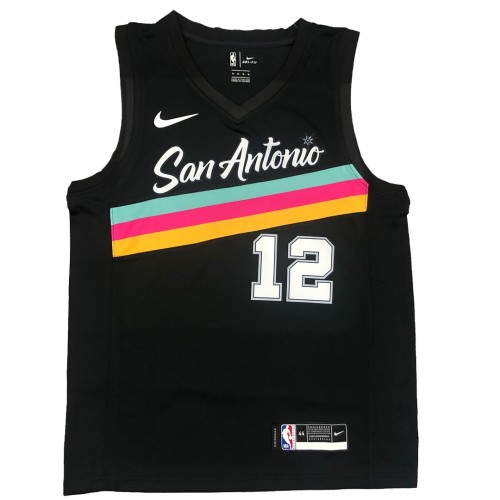 Men's San Antonio Spurs Lamarcus Aldridge #12 Nike Black 20/21 Swingman Jersey - City Edition Men's San Antonio Spurs Lamarcus Aldridge #12 Nike Black 20/21 Swingman Jersey - City Edition