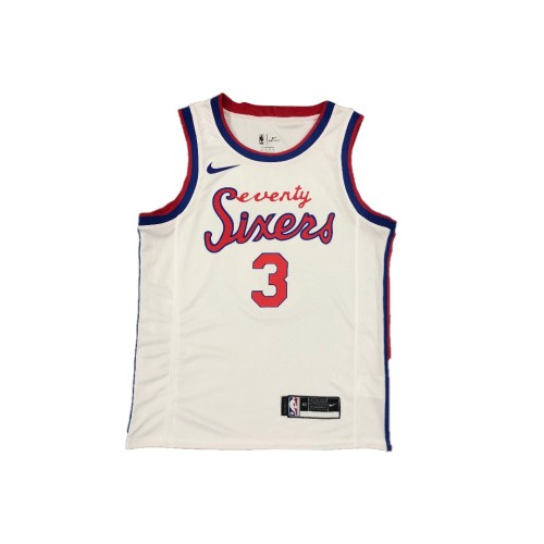 Men's Philadelphia 76ers Allen Iverson #3 Nike White Hardwood Classics Finished Swingman Jersey Men's Philadelphia 76ers Allen Iverson #3 Nike White Hardwood Classics Finished Swingman Jersey