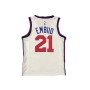 Men's Philadelphia 76ers Joel Embiid #21 White Hardwood Classics Finished Swingman Jersey Men's Philadelphia 76ers Joel Embiid #21 White Hardwood Classics Finished Swingman Jersey