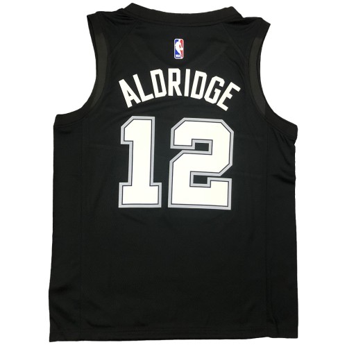 Men's San Antonio Spurs Lamarcus Aldridge #12 Nike Black 20/21 Swingman Jersey - City Edition Men's San Antonio Spurs Lamarcus Aldridge #12 Nike Black 20/21 Swingman Jersey - City Edition