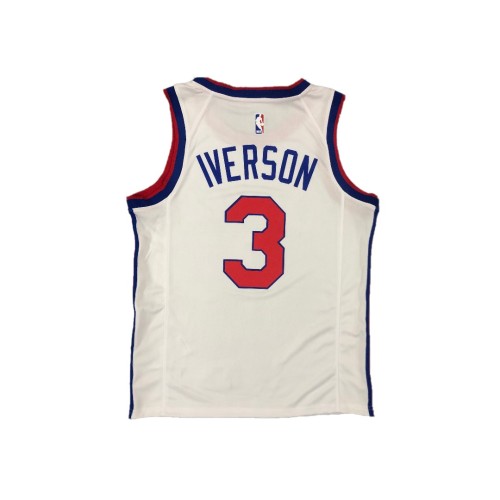 Men's Philadelphia 76ers Allen Iverson #3 Nike White Hardwood Classics Finished Swingman Jersey Men's Philadelphia 76ers Allen Iverson #3 Nike White Hardwood Classics Finished Swingman Jersey