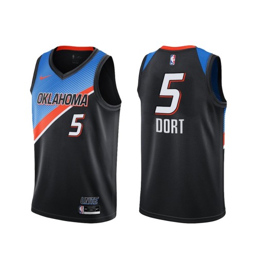 Men's Oklahoma City Thunder Luguentz Dort #5 Nike Black Swingman Jersey - City Edition Men's Oklahoma City Thunder Luguentz Dort #5 Nike Black Swingman Jersey - City Edition