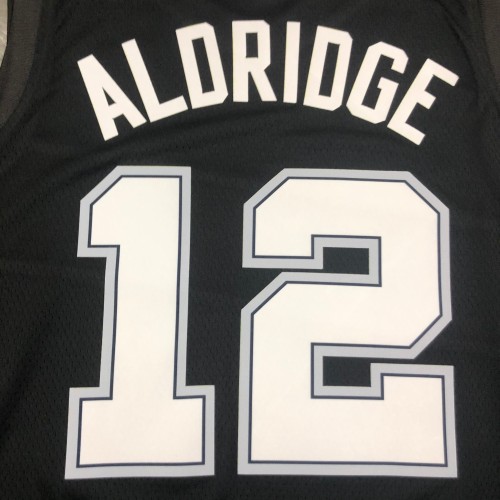 Men's San Antonio Spurs Lamarcus Aldridge #12 Nike Black 20/21 Swingman Jersey - City Edition Men's San Antonio Spurs Lamarcus Aldridge #12 Nike Black 20/21 Swingman Jersey - City Edition