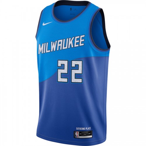 Men's Milwaukee Bucks Khris Middleton #22 Nike Blue 2020/21 Swingman Player Jersey – City Edition Men's Milwaukee Bucks Khris Middleton #22 Nike Blue 2020/21 Swingman Player Jersey – City Edition