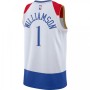Men's New Orleans Pelicans Zion Williamson #1 Nike White 2020/21 Swingman Jersey - City Edition Men's New Orleans Pelicans Zion Williamson #1 Nike White 2020/21 Swingman Jersey - City Edition