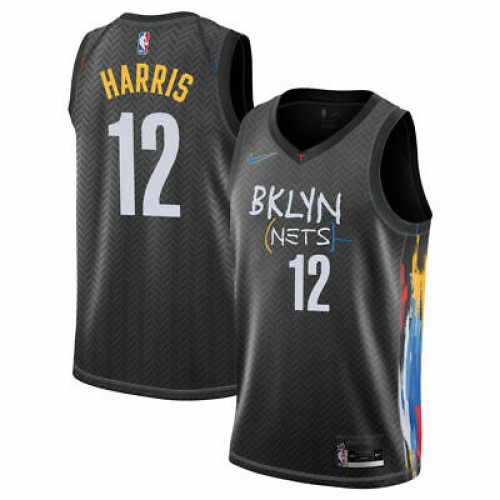 Men's Brooklyn Nets Joe Harris #12 Nike Black 2020/21 Swingman Jersey - City Edition Men's Brooklyn Nets Joe Harris #12 Nike Black 2020/21 Swingman Jersey - City Edition
