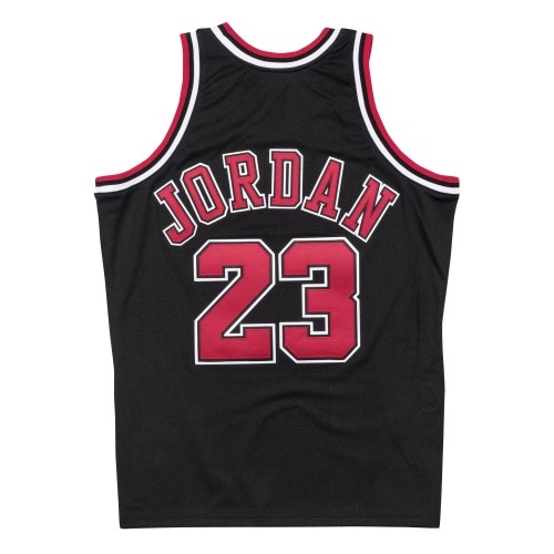 Men's Chicago Bulls Michael Jordan #23 Throwback Black 1997-98 Hardwood Classics Player Jersey