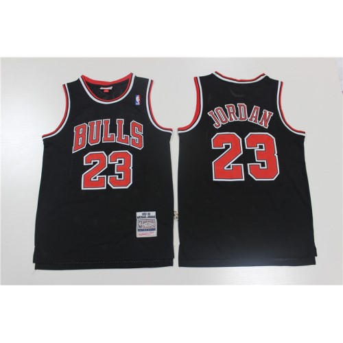 Men's Chicago Bulls Michael Jordan #23 Throwback Black 1997-98 Hardwood Classics Player Jersey