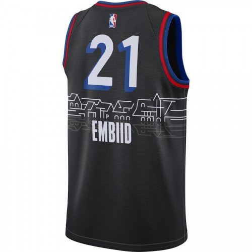 Men's Philadelphia 76ers Joel Embiid #21 Nike Black 2020/21 Swingman Player Jersey – City Edition Men's Philadelphia 76ers Joel Embiid #21 Nike Black 2020/21 Swingman Player Jersey – City Edition