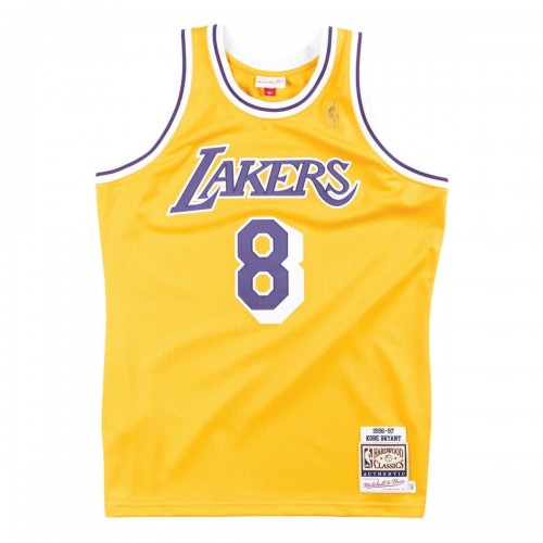 Men's Los Angeles Lakers Kobe Bryant #8 Throwback Yellow 1996-97 Hardwood Classics Jersey Men's Los Angeles Lakers Kobe Bryant #8 Throwback Yellow 1996-97 Hardwood Classics Jersey