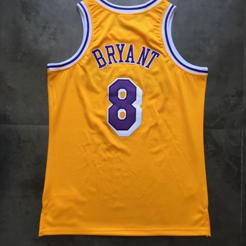 Men's Los Angeles Lakers Kobe Bryant #8 Throwback Yellow 1996-97 Hardwood Classics Jersey Men's Los Angeles Lakers Kobe Bryant #8 Throwback Yellow 1996-97 Hardwood Classics Jersey