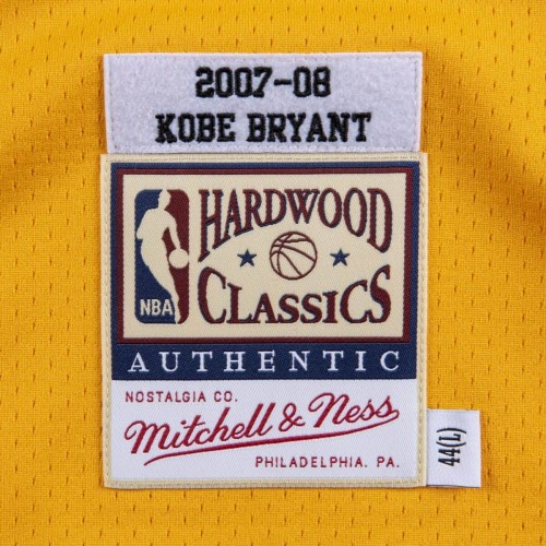 Men's Los Angeles Lakers Kobe Bryant #24 Throwback Yellow 2007-08 Hardwood Classics Jersey Men's Los Angeles Lakers Kobe Bryant #24 Throwback Yellow 2007-08 Hardwood Classics Jersey