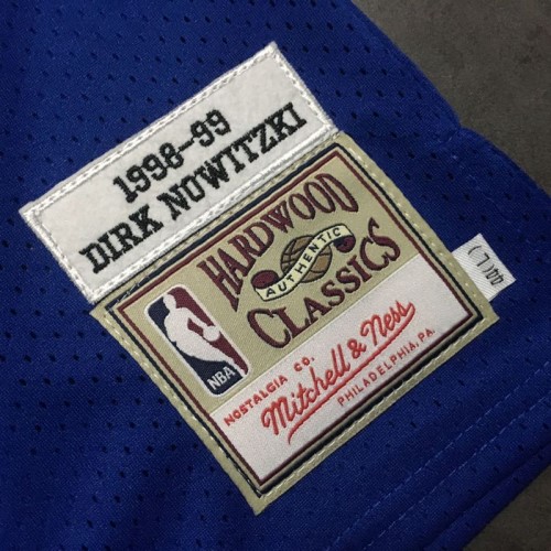 Men's Dallas Mavericks Dirk Nowitzki #41 Throwback Blue 1998-99 Hardwood Classics Jersey Men's Dallas Mavericks Dirk Nowitzki #41 Throwback Blue 1998-99 Hardwood Classics Jersey