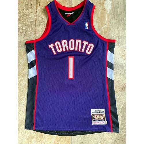Men's Toronto Raptors Tracy McGrady #1 Throwback Purple 99-00 Hardwood Classics Jersey Men's Toronto Raptors Tracy McGrady #1 Throwback Purple 99-00 Hardwood Classics Jersey