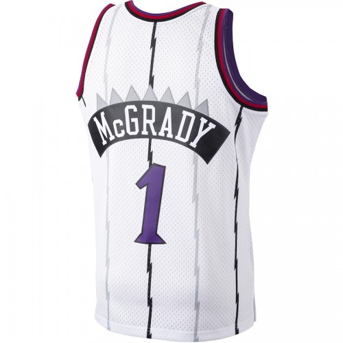 Men's Toronto Raptors Tracy McGrady #1 White 1998-99 Hardwood Classics Swingman Jersey Men's Toronto Raptors Tracy McGrady #1 White 1998-99 Hardwood Classics Swingman Jersey