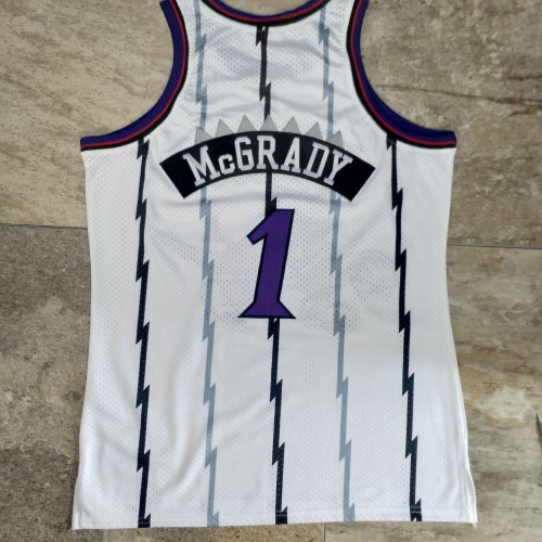 Men's Toronto Raptors Tracy McGrady #1 White 1998-99 Hardwood Classics Swingman Jersey Men's Toronto Raptors Tracy McGrady #1 White 1998-99 Hardwood Classics Swingman Jersey