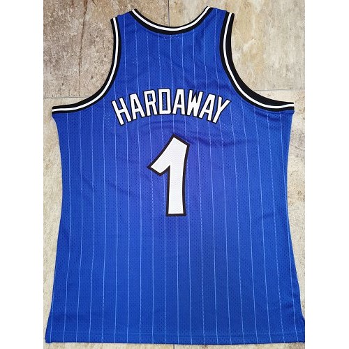 Men's Orlando Magic Anfernee Hardaway #1 Throwback Blue 94-95 Hardwood Classics Jersey Men's Orlando Magic Anfernee Hardaway #1 Throwback Blue 94-95 Hardwood Classics Jersey