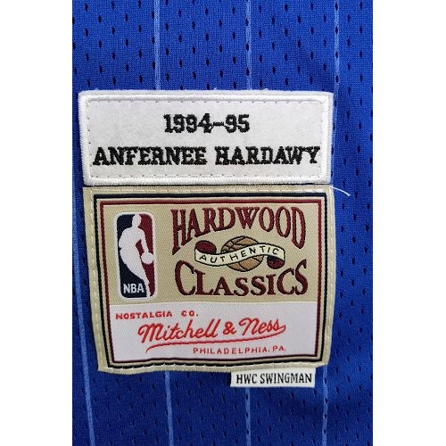Men's Orlando Magic Anfernee Hardaway #1 Throwback Blue 94-95 Hardwood Classics Jersey Men's Orlando Magic Anfernee Hardaway #1 Throwback Blue 94-95 Hardwood Classics Jersey