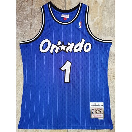 Men's Orlando Magic Anfernee Hardaway #1 Throwback Blue 94-95 Hardwood Classics Jersey Men's Orlando Magic Anfernee Hardaway #1 Throwback Blue 94-95 Hardwood Classics Jersey