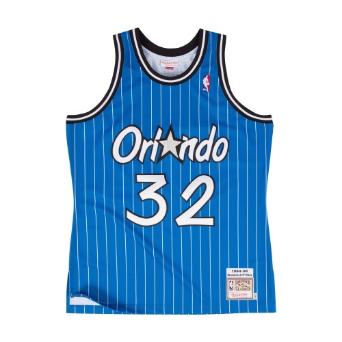 Men's Orlando Magic Shaquille O'Neal #32 Throwback Blue 94-95 Hardwood Classics Jersey Men's Orlando Magic Shaquille O'Neal #32 Throwback Blue 94-95 Hardwood Classics Jersey