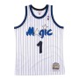 Men's Orlando Magic Anfernee Hardaway #1 Throwback White 93-94 Hardwood Classics Jersey Men's Orlando Magic Anfernee Hardaway #1 Throwback White 93-94 Hardwood Classics Jersey