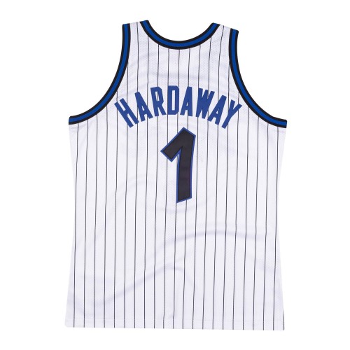 Men's Orlando Magic Anfernee Hardaway #1 Throwback White 93-94 Hardwood Classics Jersey Men's Orlando Magic Anfernee Hardaway #1 Throwback White 93-94 Hardwood Classics Jersey