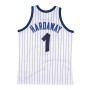 Men's Orlando Magic Anfernee Hardaway #1 Throwback White 93-94 Hardwood Classics Jersey Men's Orlando Magic Anfernee Hardaway #1 Throwback White 93-94 Hardwood Classics Jersey
