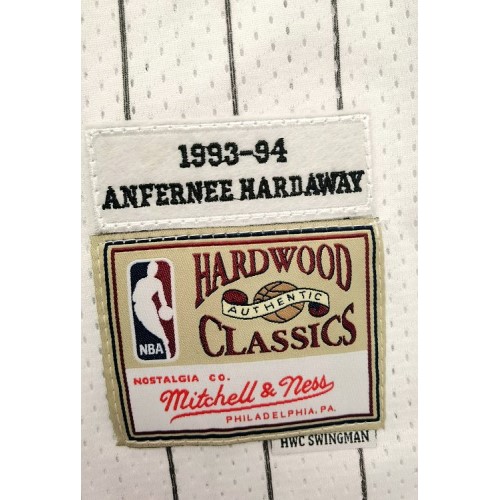 Men's Orlando Magic Anfernee Hardaway #1 Throwback White 93-94 Hardwood Classics Jersey Men's Orlando Magic Anfernee Hardaway #1 Throwback White 93-94 Hardwood Classics Jersey
