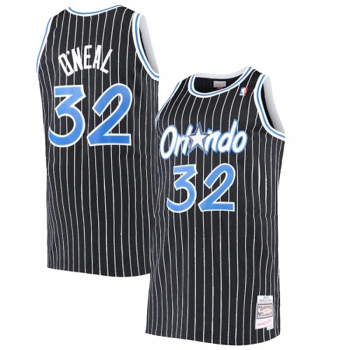 Men's Orlando Magic Shaquille O'Neal #32 Throwback Black 94-95 Hardwood Classics Jersey Men's Orlando Magic Shaquille O'Neal #32 Throwback Black 94-95 Hardwood Classics Jersey