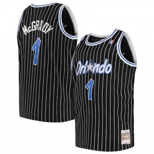 Men's Orlando Magic Tracy McGrady #1 Throwback Black 03-04 Hardwood Classics Jersey Men's Orlando Magic Tracy McGrady #1 Throwback Black 03-04 Hardwood Classics Jersey