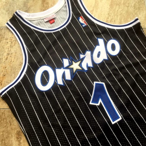 Men's Orlando Magic Tracy McGrady #1 Throwback Black 03-04 Hardwood Classics Jersey Men's Orlando Magic Tracy McGrady #1 Throwback Black 03-04 Hardwood Classics Jersey