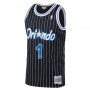 Men's Orlando Magic Anfernee Hardaway #1 Throwback Black 94-95 Hardwood Classics Jersey