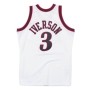 Men's Philadelphia 76ers Allen Iverson #3 Throwback White 1997-98 Hardwood Classics Jersey Men's Philadelphia 76ers Allen Iverson #3 Throwback White 1997-98 Hardwood Classics Jersey