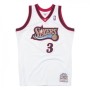 Men's Philadelphia 76ers Allen Iverson #3 Throwback White 1997-98 Hardwood Classics Jersey Men's Philadelphia 76ers Allen Iverson #3 Throwback White 1997-98 Hardwood Classics Jersey