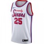 Men's Philadelphia 76ers Ben Simmons #25 White Hardwood Classics Finished Swingman Jersey Men's Philadelphia 76ers Ben Simmons #25 White Hardwood Classics Finished Swingman Jersey