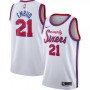 Men's Philadelphia 76ers Joel Embiid #21 White Hardwood Classics Finished Swingman Jersey Men's Philadelphia 76ers Joel Embiid #21 White Hardwood Classics Finished Swingman Jersey