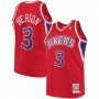 Men's Philadelphia 76ers Allen Iverson #3 Throwback Red Hardwood Classics Jersey Men's Philadelphia 76ers Allen Iverson #3 Throwback Red Hardwood Classics Jersey