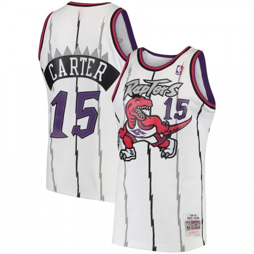 Men's Toronto Raptors Vince Carter #15 White 1998-99 Hardwood Classics Swingman Jersey Men's Toronto Raptors Vince Carter #15 White 1998-99 Hardwood Classics Swingman Jersey