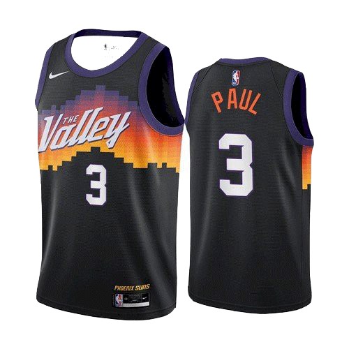 Men's Phoenix Suns Chris Paul #3 Nike Black 2021 Swingman Jersey - City Edition Men's Phoenix Suns Chris Paul #3 Nike Black 2021 Swingman Jersey - City Edition