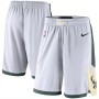 20/21 Men's Milwaukee Bucks Nike White/Hunter Green Association Edition Performance Swingman Shorts 20/21 Men's Milwaukee Bucks Nike White/Hunter Green Association Edition Performance Swingman Shorts