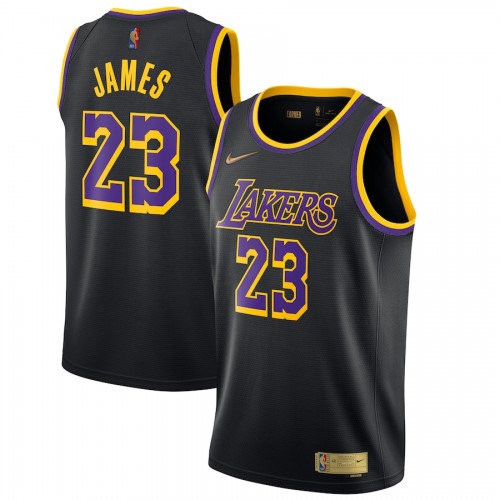 Men's Los Angeles Lakers LeBron James #23 Nike Black 2020/21 Swingman Player Jersey – Earned Edition Men's Los Angeles Lakers LeBron James #23 Nike Black 2020/21 Swingman Player Jersey – Earned Edition
