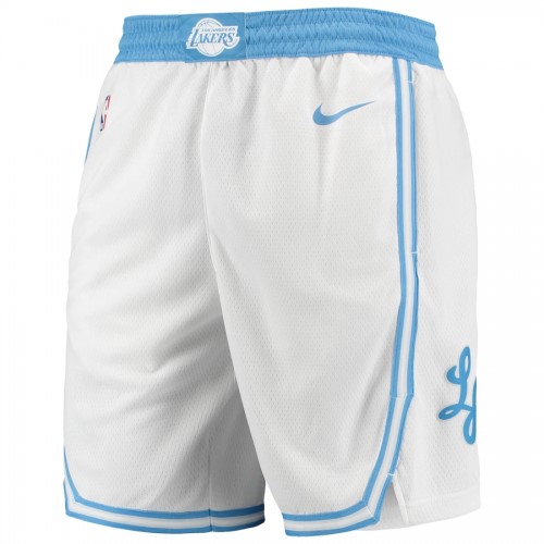 Men's Los Angeles Lakers Nike White 2020/21 Swingman Short - City Edition Men's Los Angeles Lakers Nike White 2020/21 Swingman Short - City Edition