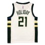 Men's Milwaukee Bucks Jrue Holiday #21 Nike White 2020/21 Swingman Jersey - Association Edition Men's Milwaukee Bucks Jrue Holiday #21 Nike White 2020/21 Swingman Jersey - Association Edition