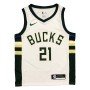 Men's Milwaukee Bucks Jrue Holiday #21 Nike White 2020/21 Swingman Jersey - Association Edition Men's Milwaukee Bucks Jrue Holiday #21 Nike White 2020/21 Swingman Jersey - Association Edition