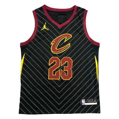 Men's Cleveland Cavaliers Lebron James #23 Jordan Black Swingman Jersey - Statement Edition Men's Cleveland Cavaliers Lebron James #23 Jordan Black Swingman Jersey - Statement Edition