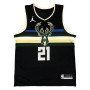 Men's Milwaukee Bucks Jrue Holiday #21 Jordan Black 2020/21 Swingman Jersey - Statement Edition Men's Milwaukee Bucks Jrue Holiday #21 Jordan Black 2020/21 Swingman Jersey - Statement Edition