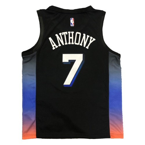 Men's New York Knicks Carmelo Anthony #7 Nike Black 2020/21 Swingman Jersey - City Edition Men's New York Knicks Carmelo Anthony #7 Nike Black 2020/21 Swingman Jersey - City Edition