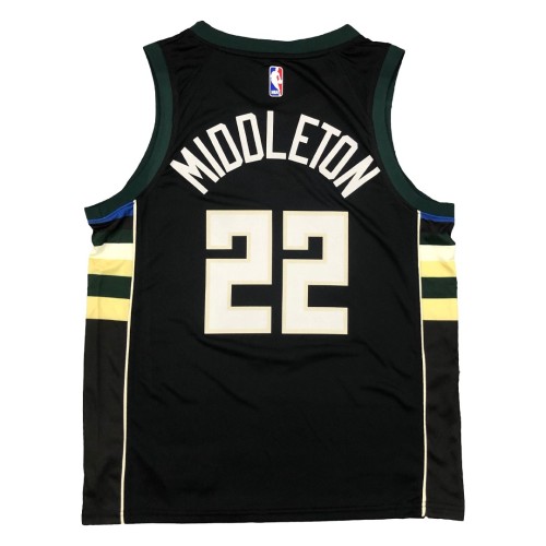 Men's Milwaukee Bucks Khris Middleton #22 Nike Black Swingman Jersey - Statement Edition Men's Milwaukee Bucks Khris Middleton #22 Nike Black Swingman Jersey - Statement Edition