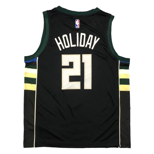 Men's Milwaukee Bucks Jrue Holiday #21 Nike Black Swingman Jersey - Statement Edition Men's Milwaukee Bucks Jrue Holiday #21 Nike Black Swingman Jersey - Statement Edition