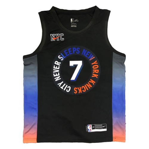 Men's New York Knicks Carmelo Anthony #7 Nike Black 2020/21 Swingman Jersey - City Edition Men's New York Knicks Carmelo Anthony #7 Nike Black 2020/21 Swingman Jersey - City Edition